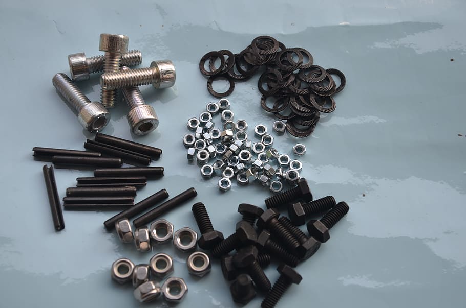 hardware, varies, large group of objects, metal, high angle view