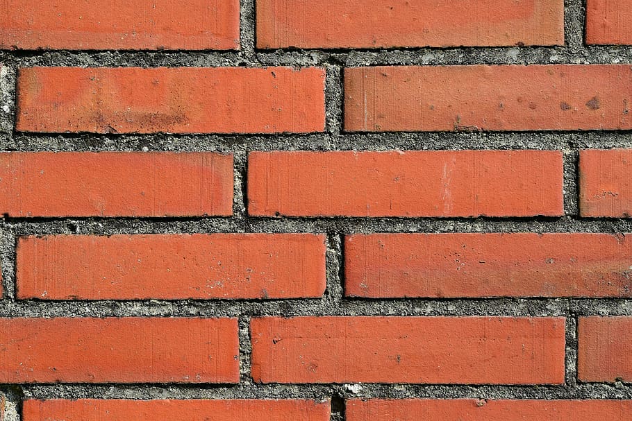 orange bricks wall, red, structure, masonry, old, texture, stone HD wallpaper
