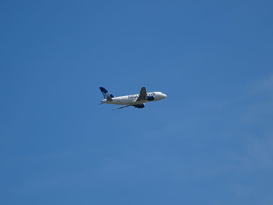 aircraft, eagle azure, wing, blue sky, clear, airliner, passenger aircraft HD wallpaper