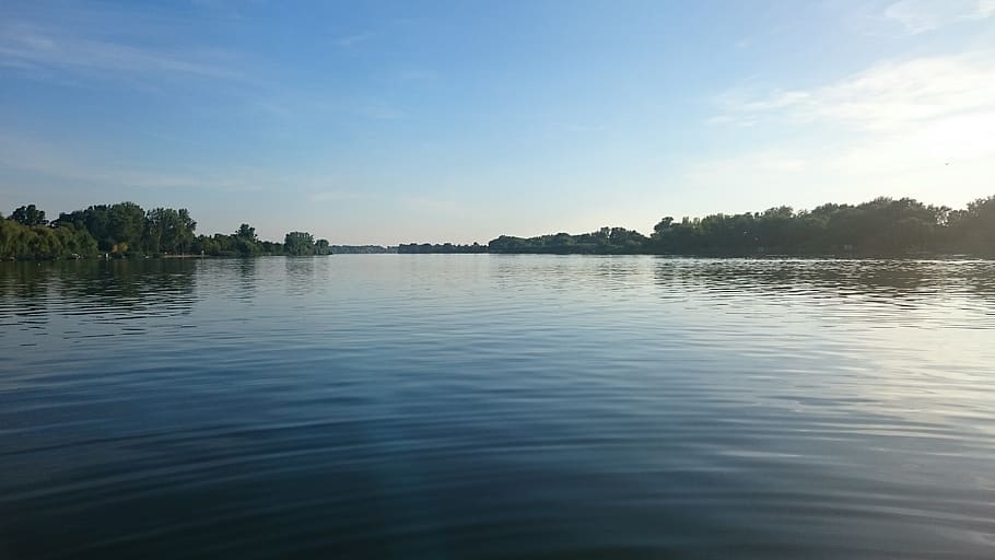 danube, dömsöd, river, water, sky, tranquility, tree, lake HD wallpaper