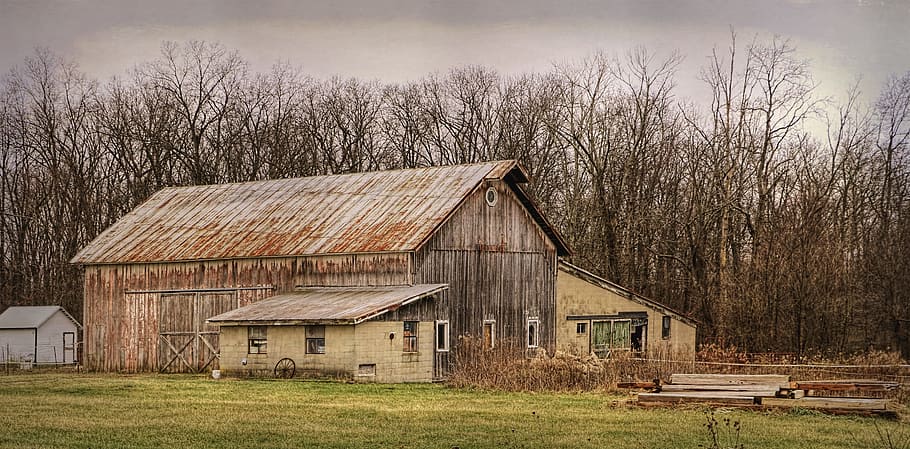 barn, rustic, barns, ohio, digital art, rural, scenic, country HD wallpaper