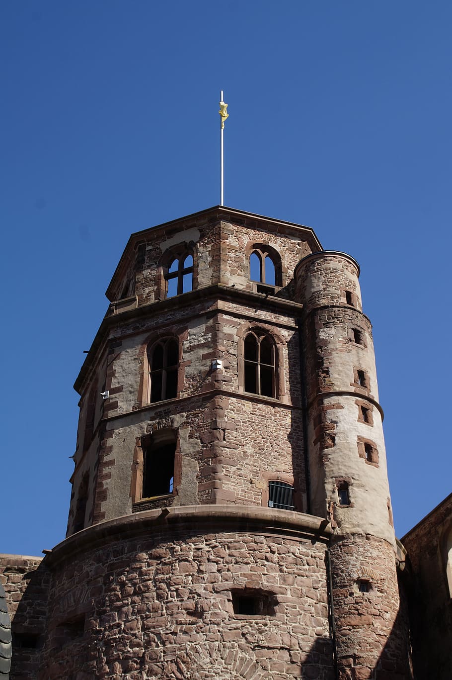 architecture, old, tower, sky, castle, bell tower, heidelberg HD wallpaper