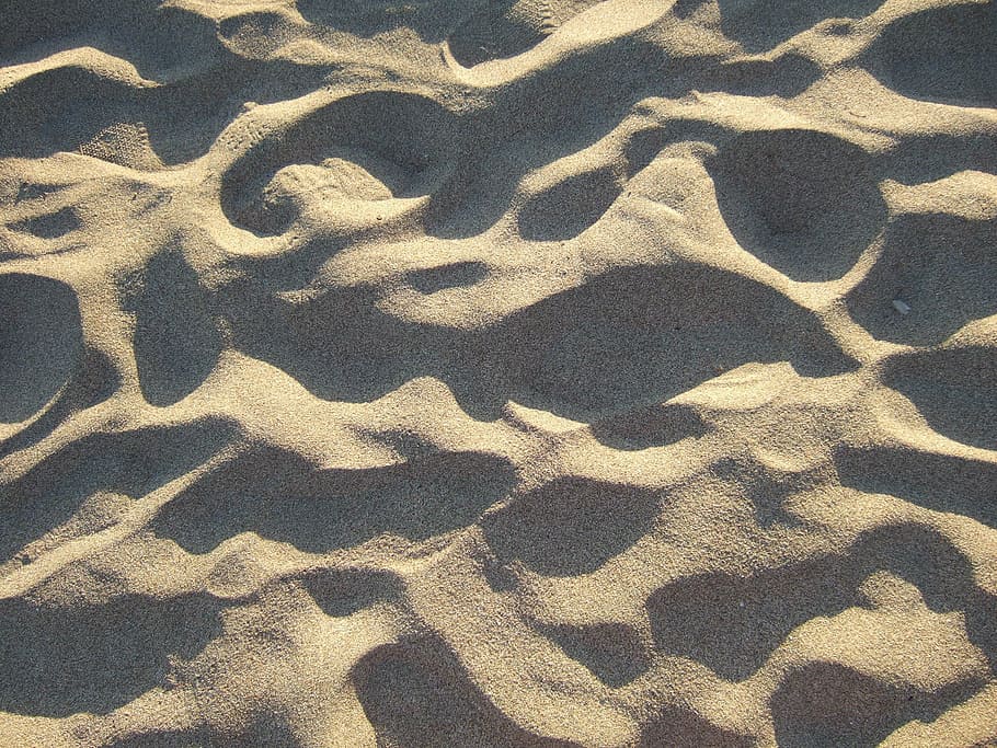 sand, texture, beach, nature, ripples, background, barefoot HD wallpaper