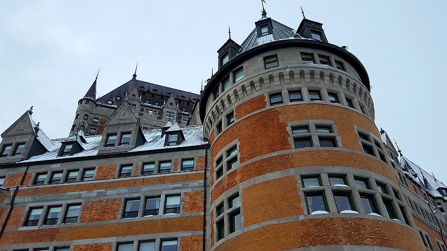castle, québec, winter, architecture, building exterior, built structure HD wallpaper