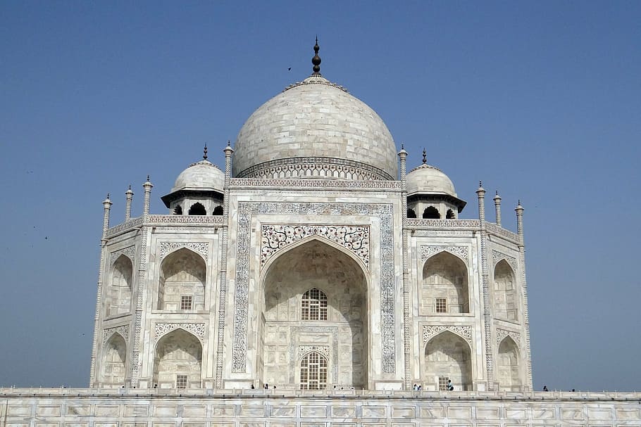 taj mahal, unesco site, world wonder, white marble, monument, HD wallpaper