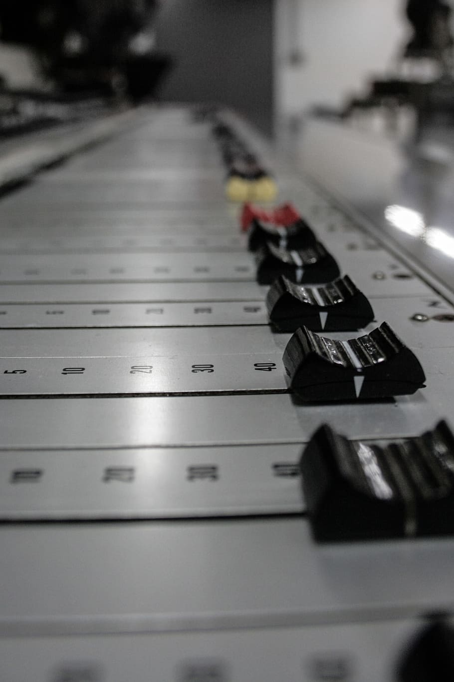 Music, Mixing, Mixing Console, Slider, indoors, no people, close-up HD wallpaper