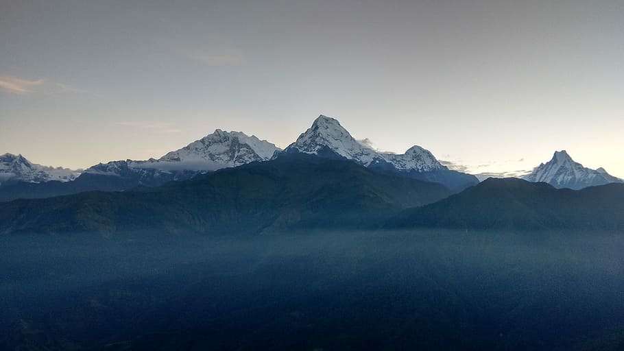 Annapurna, Range, Landscape, Mountain, peak, himalaya, nepal, HD wallpaper