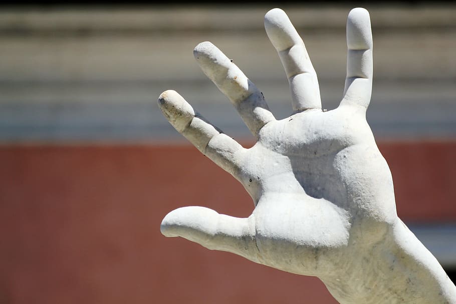 hand, statue, rome, human hand, human body part, human finger HD wallpaper