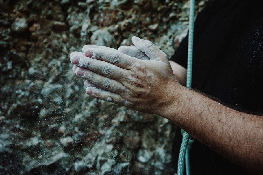 dirty, hands, man, rock, human hand, human body part, one person HD wallpaper