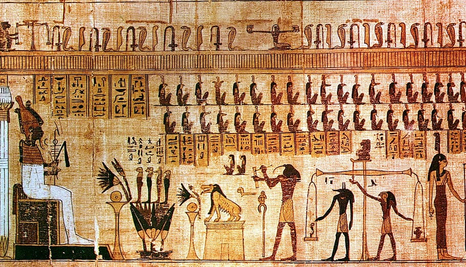 Egyptian hieroglyph, papyri, royals, architecture, art and craft