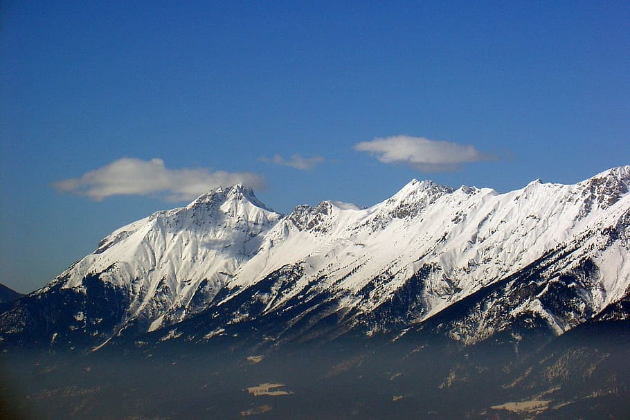 mountains, alpine, winter, snow, postkartenmotiv, calendar image, HD wallpaper