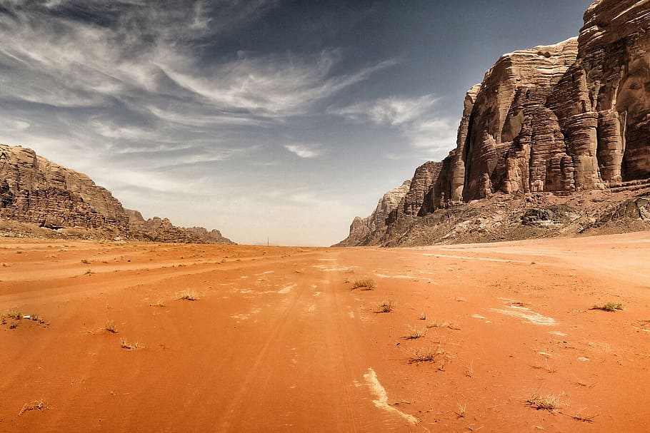 landscape photography of brown canyon, desert, mountain, highland HD wallpaper