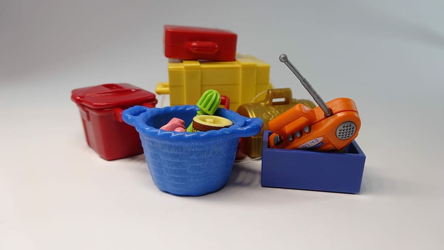 Toys, Playmobil, Boxes, Move, Radio, plastic, multi colored