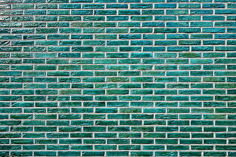 green concrete bricks, brick wall, green bricks, glazed bricks HD wallpaper