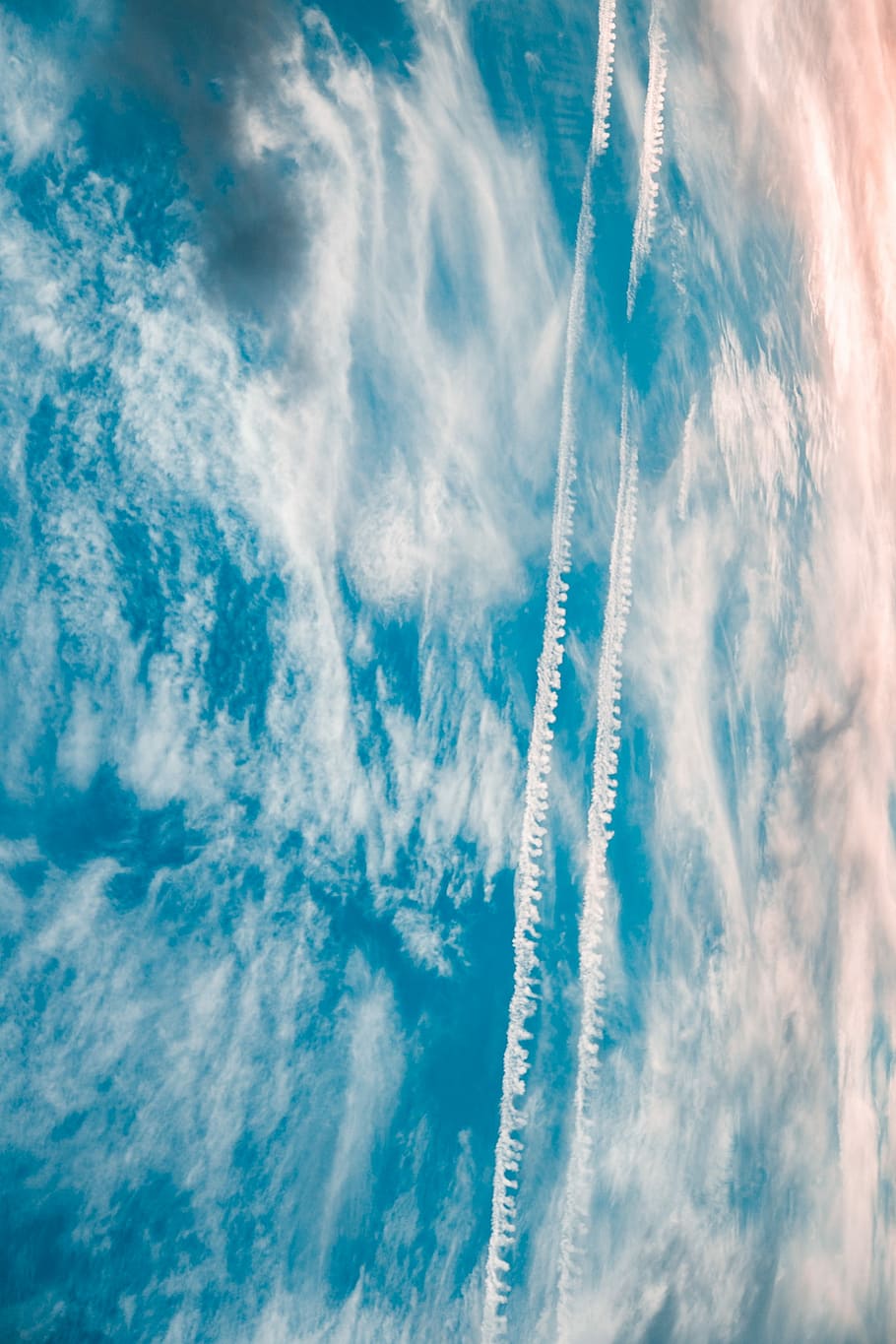 aerial photography of clouds, white clouds under blue sky view during daytime HD wallpaper