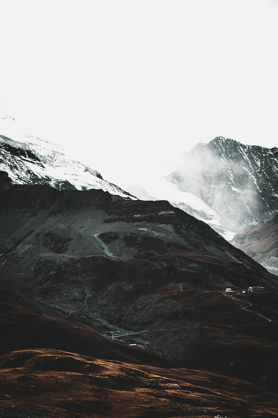 landscape photography of snowy mountain, mountain covered by snow HD wallpaper