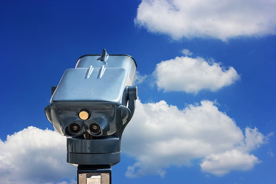 viewpoint, telescope, binoculars, lookout, coins telescope HD wallpaper
