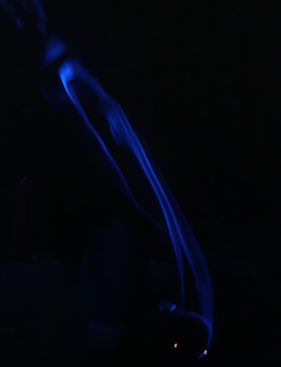 Smoke, Incense, Burning, Background, blue, motion, swirl, vapour HD wallpaper