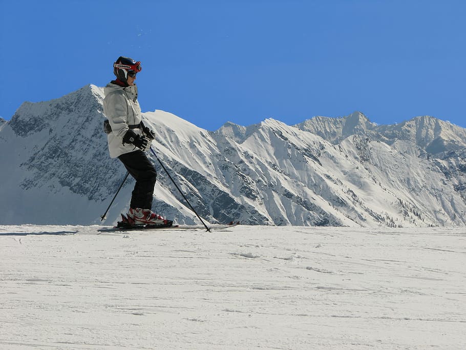 Sci, Alps, Skier, Mountain, Skiing, Snow, one woman only, only women HD wallpaper