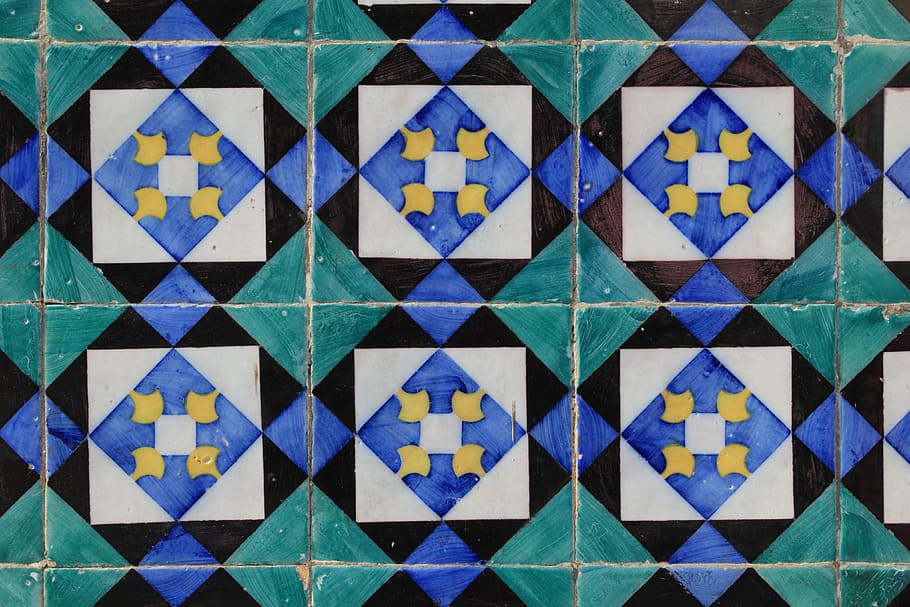 Portugal, Tiles, Ceramic, Wall, Covering, regular, pattern, HD wallpaper