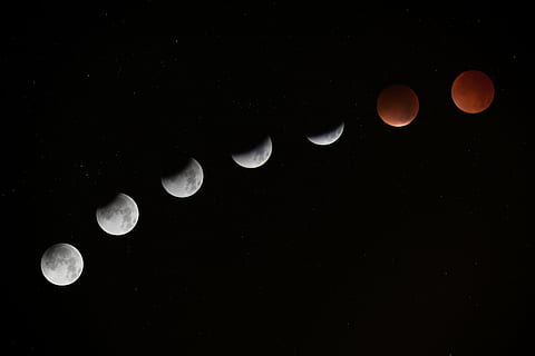 time lapse photography of planet moon, timelapse, lunar, eclipse HD wallpaper