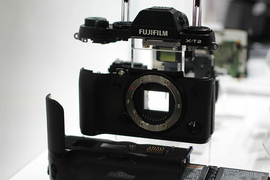 black FujiFilm camera, Items, film industry, photography themes HD wallpaper