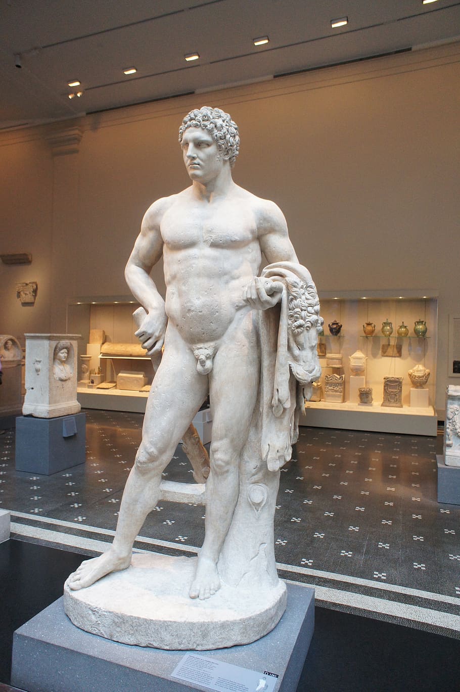 metropolitan, museum, art, ny, statue, greek, male, sculpture