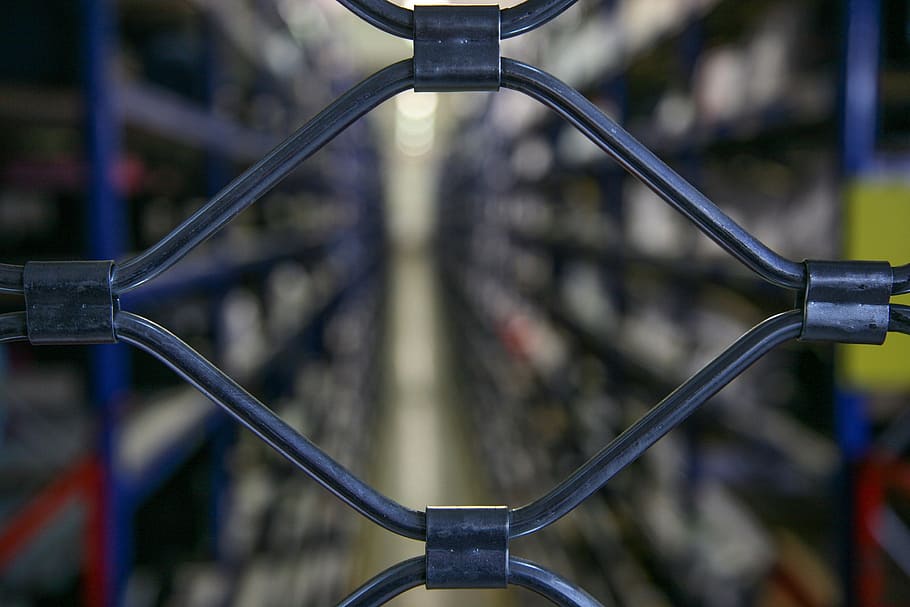 Fence, Rolling Shutter, Rack, bicycle, metal, close-up, no people HD wallpaper