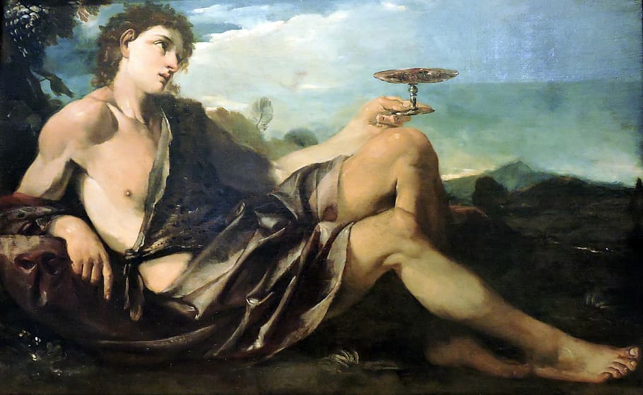 the framework, bacchus, allegory, taste, painting, pier francesco mola HD wallpaper