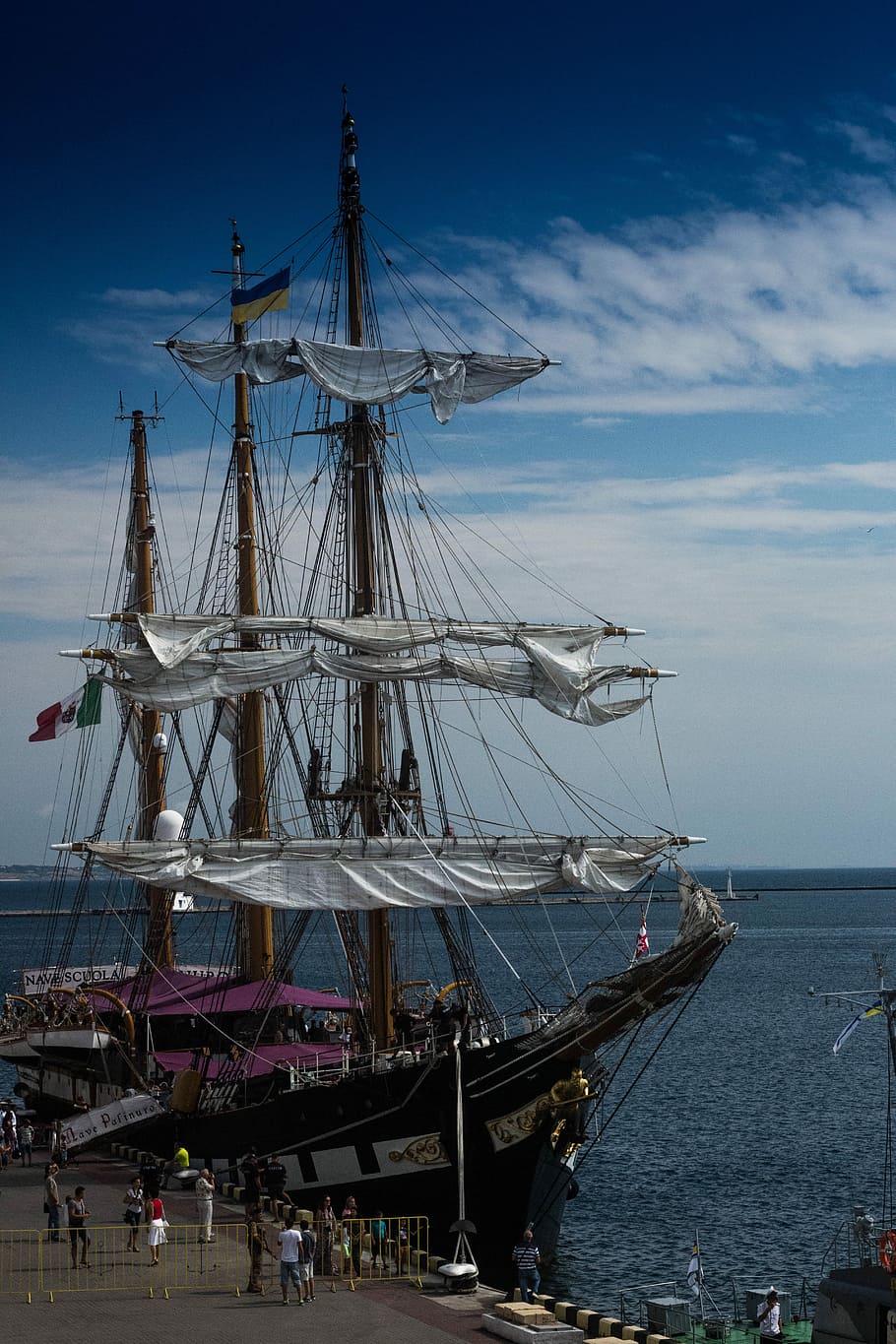 tall ship, navy, nautical, sailboat, sea, vessel, ocean, transportation HD wallpaper