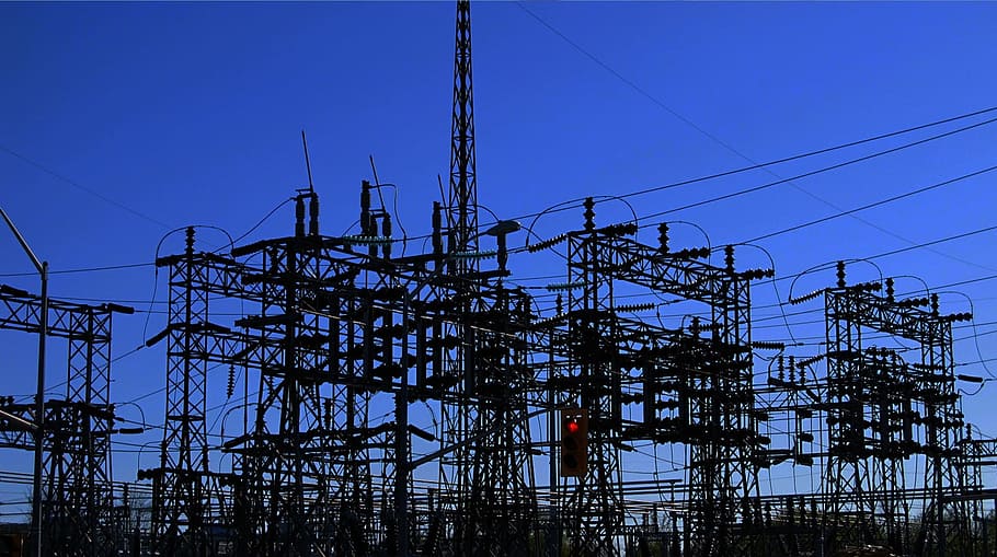 gray utility pole, Hydro, Lines, Electrical, Generate, hydro lines HD wallpaper