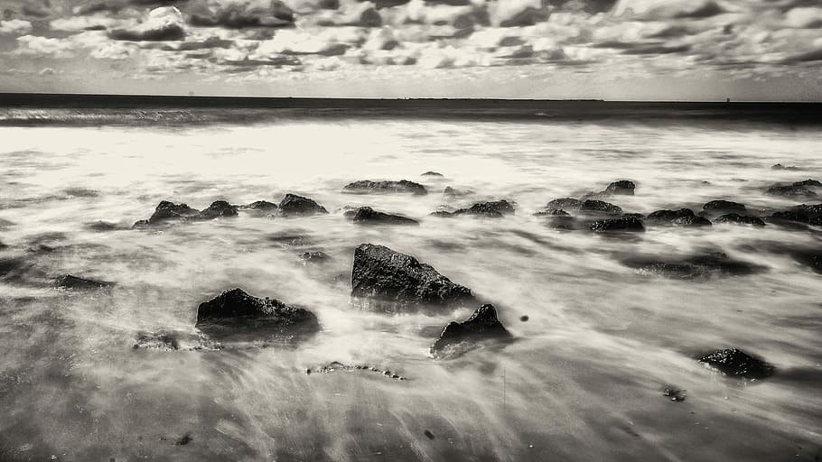 photo of body of water, long exposure photography of sea water HD wallpaper