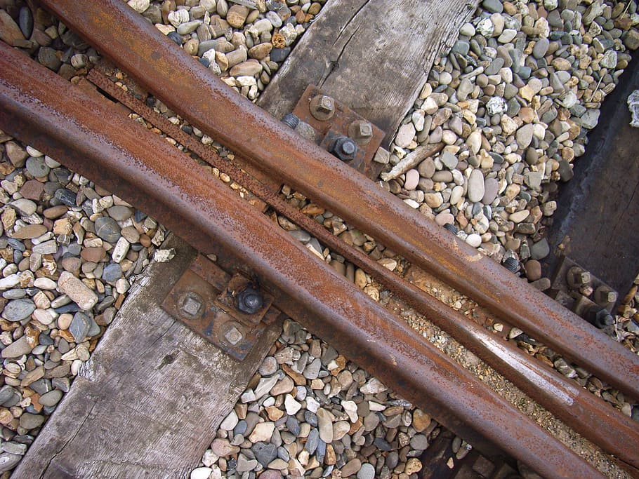 rails, track, train, train track, tracks, solid, railroad track HD wallpaper