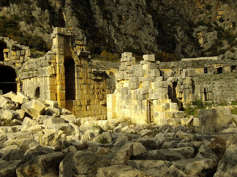 Demre, Antique, St Nicolas, old ruin, ancient, history, architecture HD wallpaper