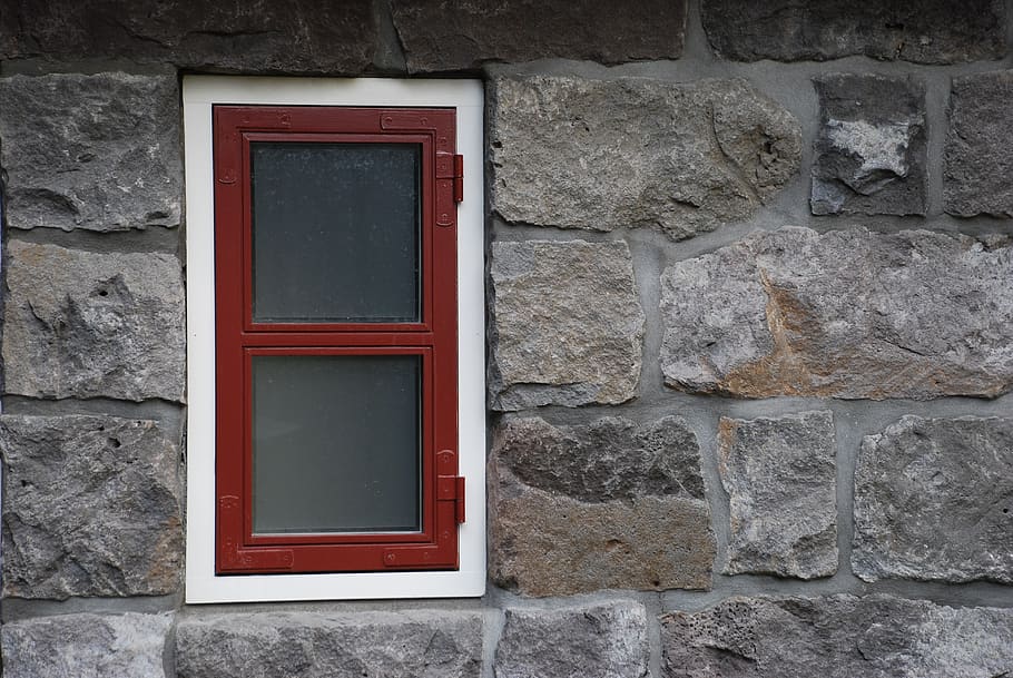window, rock wall, exterior, built structure, architecture HD wallpaper