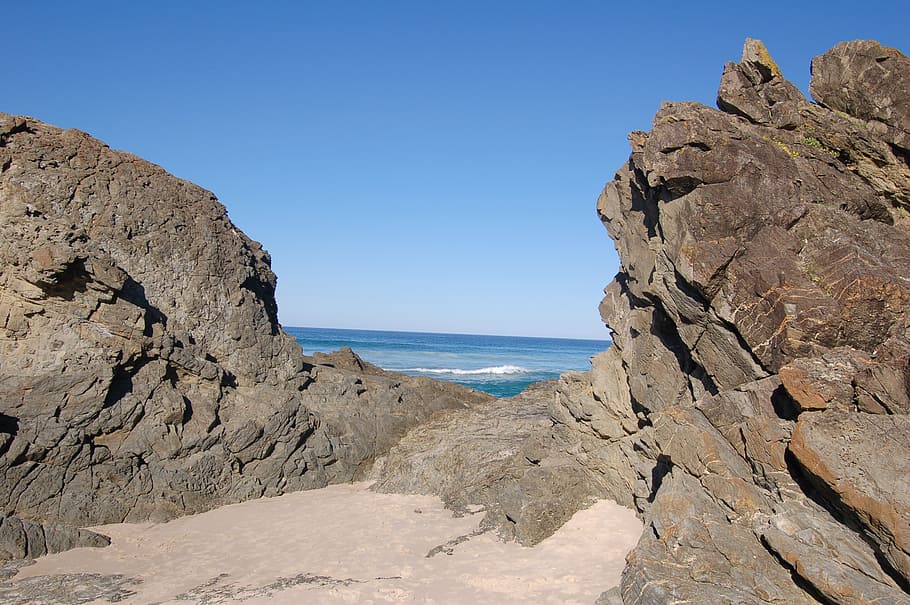 ocean, sea, rocks, stone, water, coastline, nature, landscape HD wallpaper