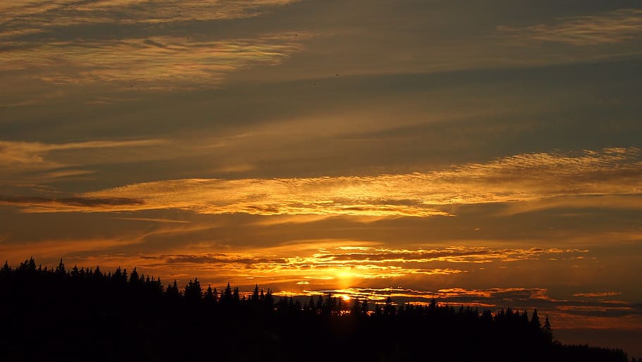 sky, countryside, clouds, sunset, cloud - sky, scenics - nature HD wallpaper
