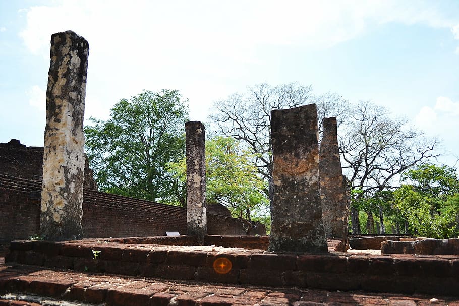 temple, old temple, buddhist temple, polonnaruwa, ancient ruins, HD wallpaper