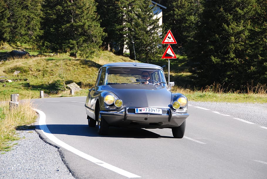 citroen, oldtimer, ds, silvretta, classic, auto, pkw, goddess HD wallpaper