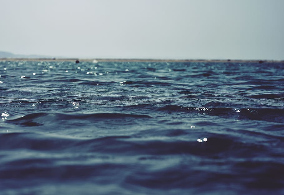 Ocean, Blue, Blue, Water, Water, Wave, Sea, Coast, nature, no people HD wallpaper