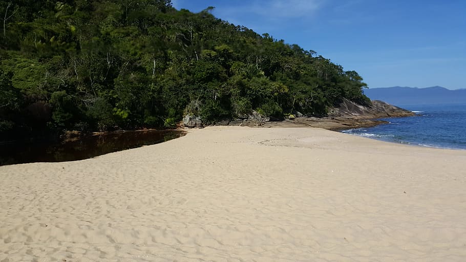 Beach, Sand, Nature, Caraguatatuba, mar, ubatuba, north coast, HD wallpaper