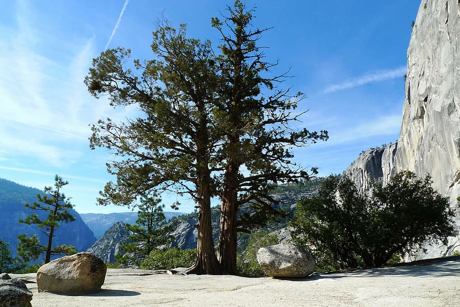 rocks, mountains, tree, landscape, nature, travel, sky, outdoor HD wallpaper
