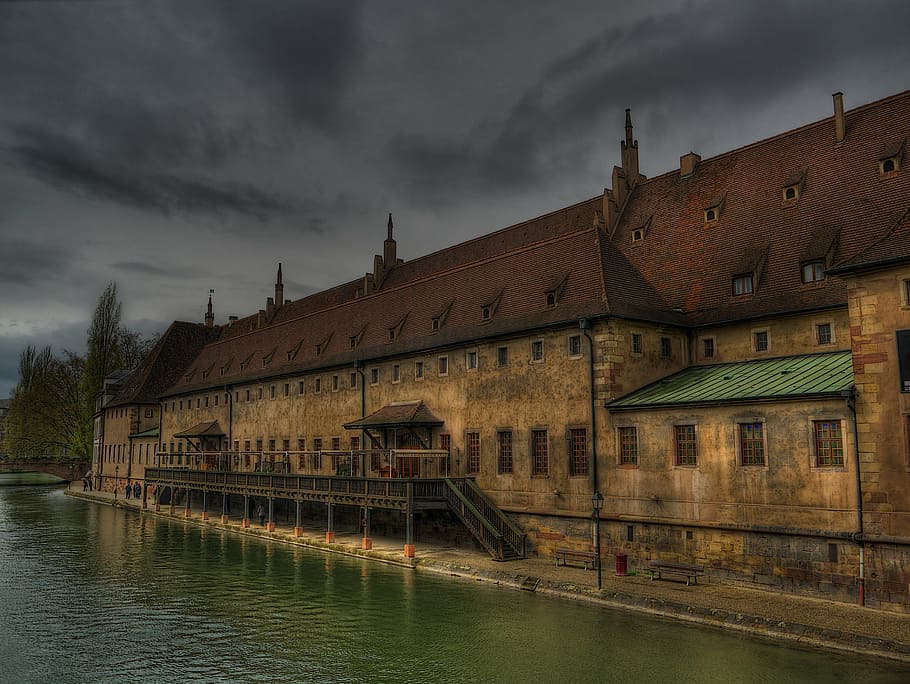 strasbourg, home, architecture, channel, water, built structure, HD wallpaper