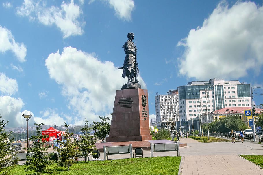 irkutsk, monument, architecture, sculpture, statue, human representation HD wallpaper