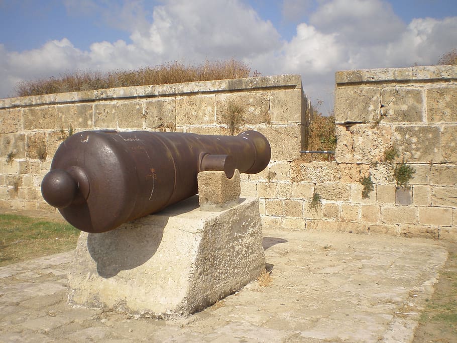 Cannon, Fort, Artillery, Fortress, stone wall, aim, aiming, HD wallpaper