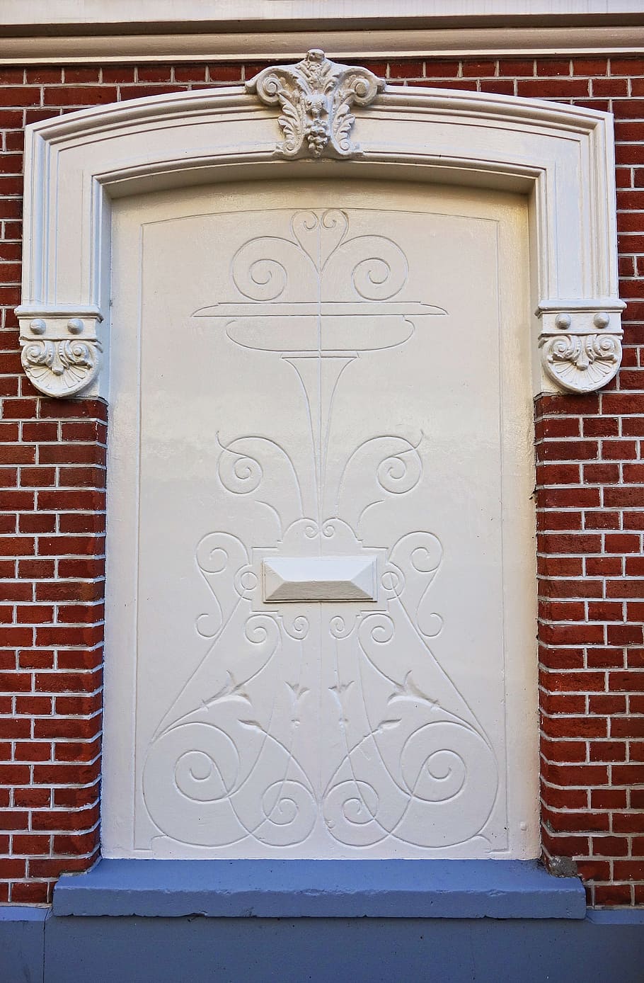 wall, facade, front, fake door, blind door, decoration, built structure HD wallpaper