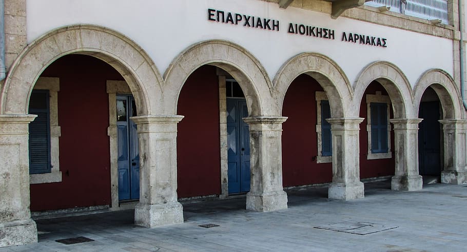 cyprus, larnaca, administration, colonial style architecture HD wallpaper