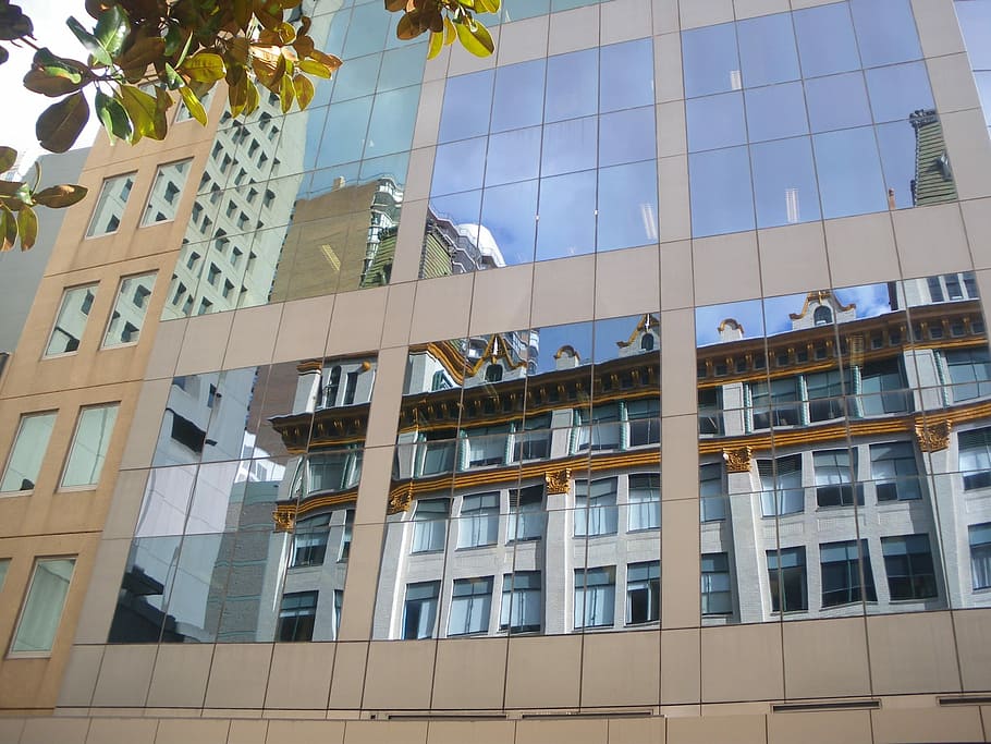 Reflection, Vis-A-Vis, Building, architecture, window, home ownership HD wallpaper
