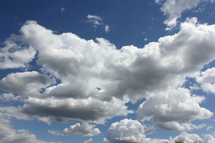 sky, clouds, day, cloud - sky, blue, cloudscape, backgrounds HD wallpaper
