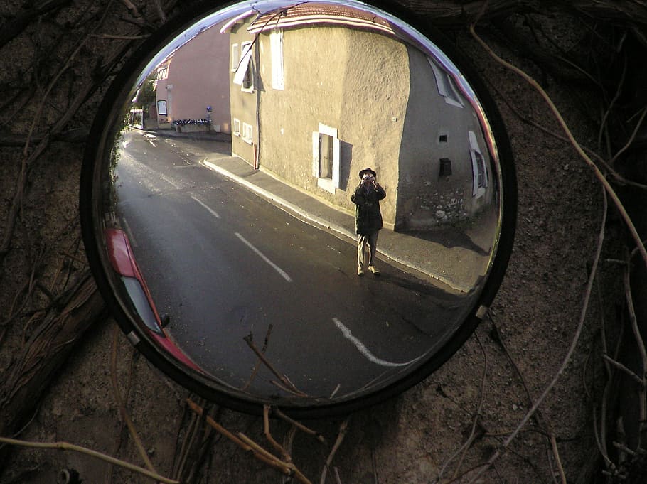 Mirror, Self-Portrait, unusual, one person, one man only, people HD wallpaper